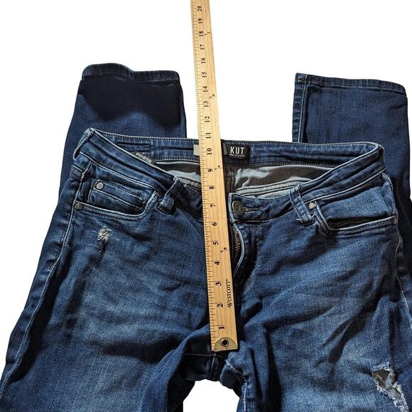 Kut from the Kloth Catherine Boyfriend distressed Jeans Women's Size 6 in Blue - Picture 4 of 9